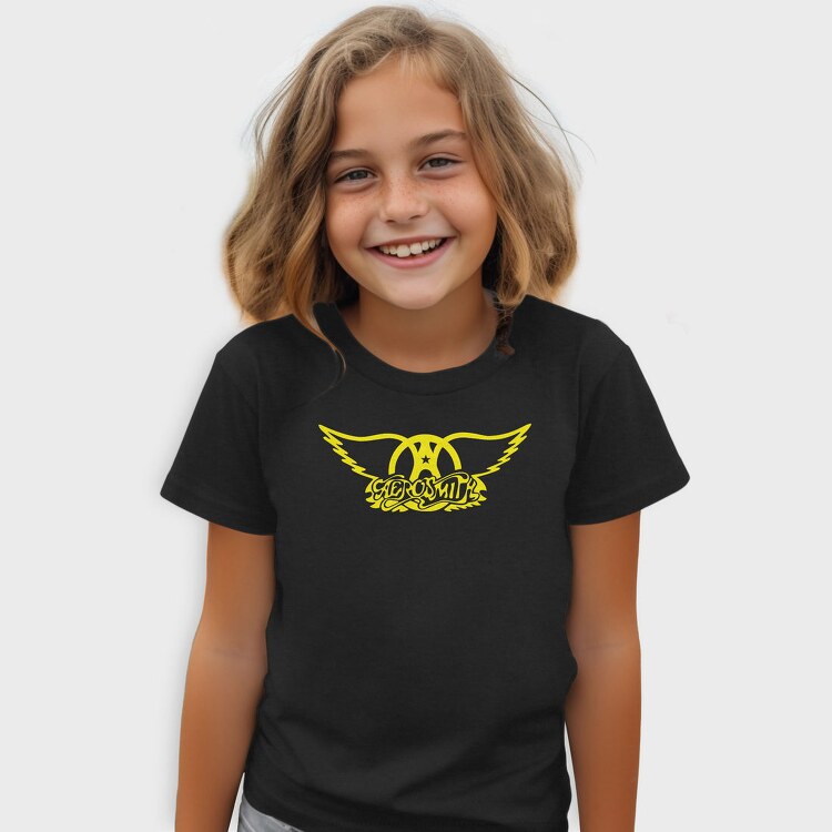 AEROSMITH Logo Name Art, Tricou Copii