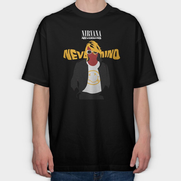 NIRVANA Cobain Nevermind, Tricou Oversize Barbati (Unisex)