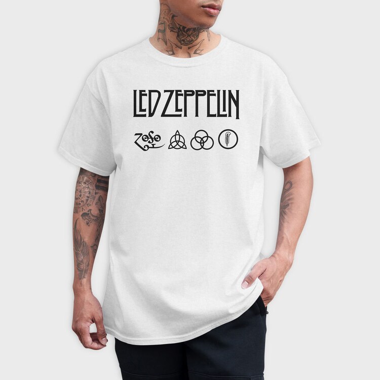 LED ZEPPELIN Logo Art, Tricou Barbati (Unisex)