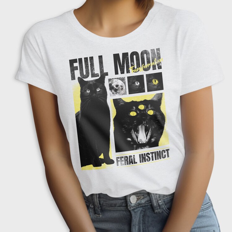 Full Moon Cat, Tricou Femei