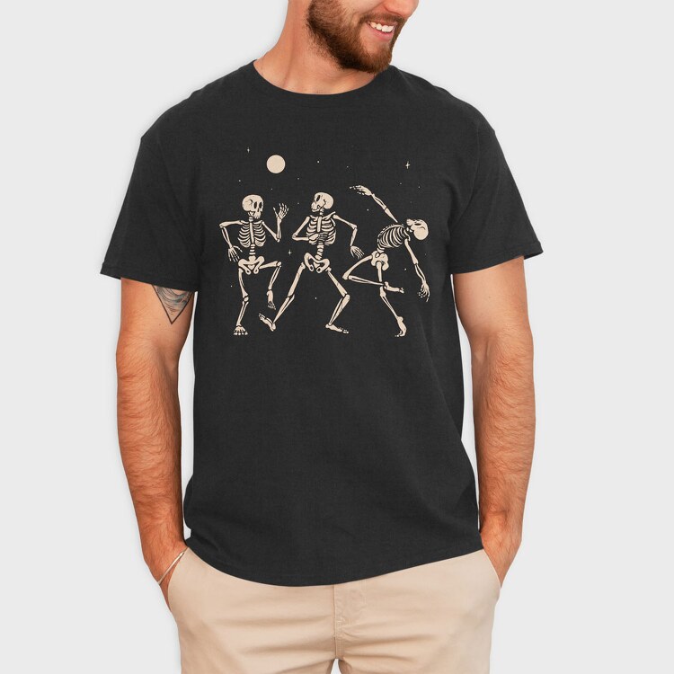 Vibing Dancing Skeletons, Tricou Barbati (Unisex)