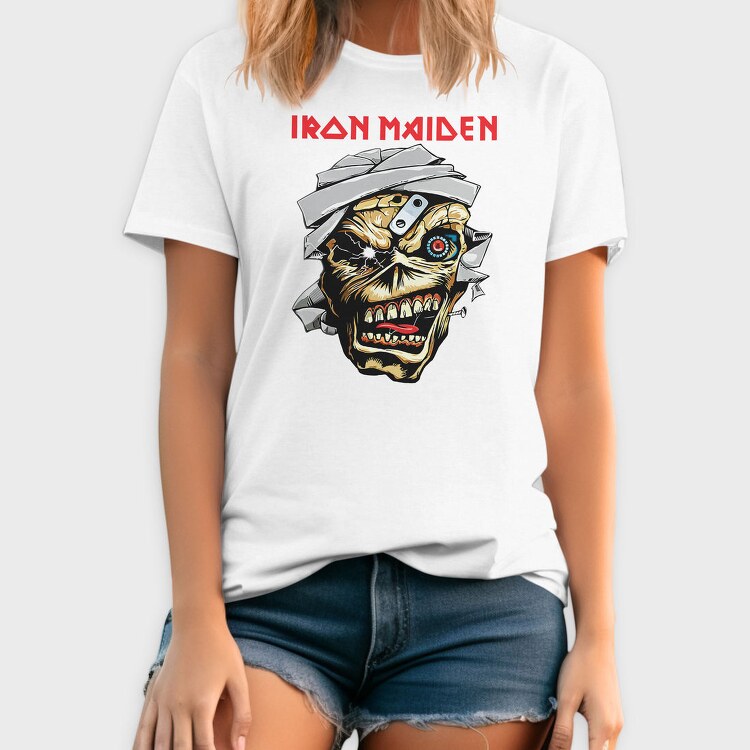 IRON MAIDEN EDDIE METAL, Tricou Barbati (Unisex)