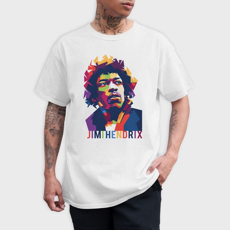 J HENDRIX Art1, Tricou Barbati (Unisex)
