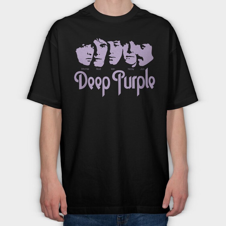 DEEP PURPLE Art1, Tricou Oversize Barbati (Unisex)