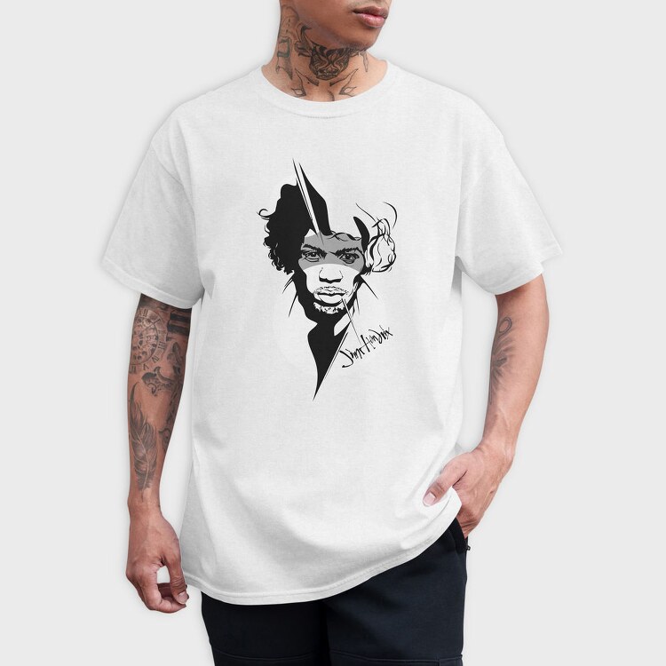 JIMI HENDRIX 1, Tricou Barbati (Unisex)