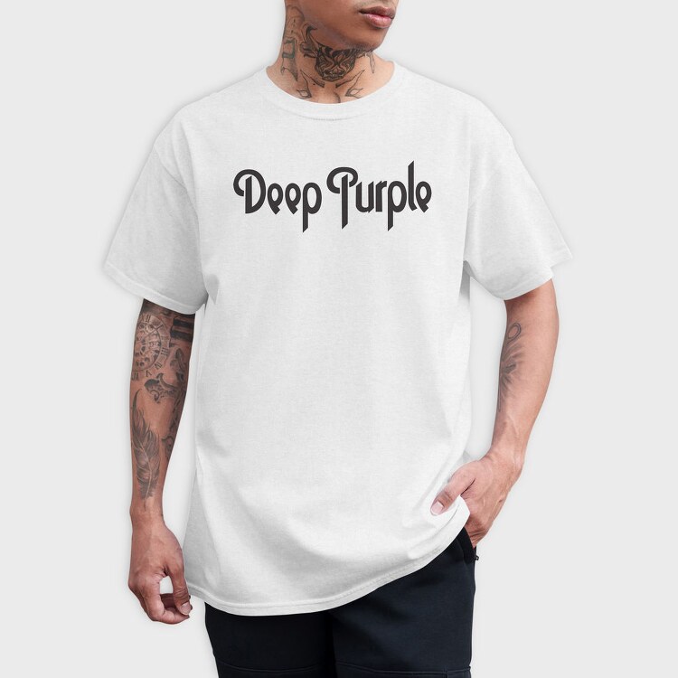 DEEP PURPLE Band logo name, Tricou Barbati (Unisex)