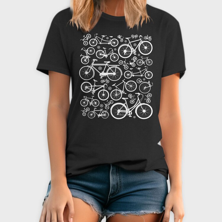 Bicycles Pattern, Tricou Barbati (Unisex)