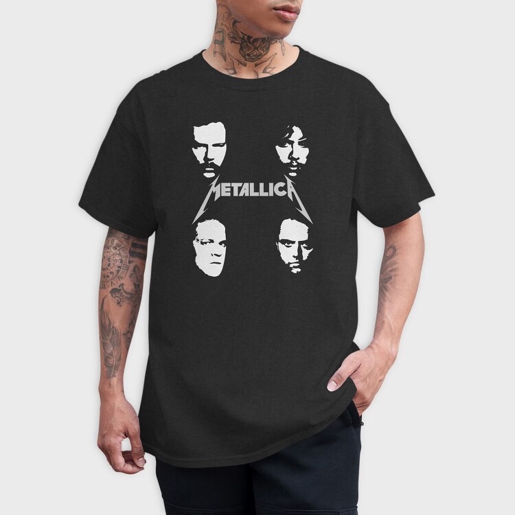 METALLICA Faces, Tricou Barbati (Unisex)