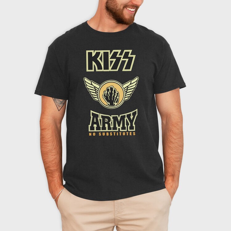 KISS ARMY No Substitutes, Tricou Barbati (Unisex)