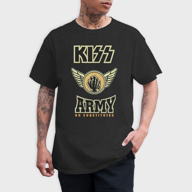 KISS ARMY No Substitutes, Tricou Barbati (Unisex)