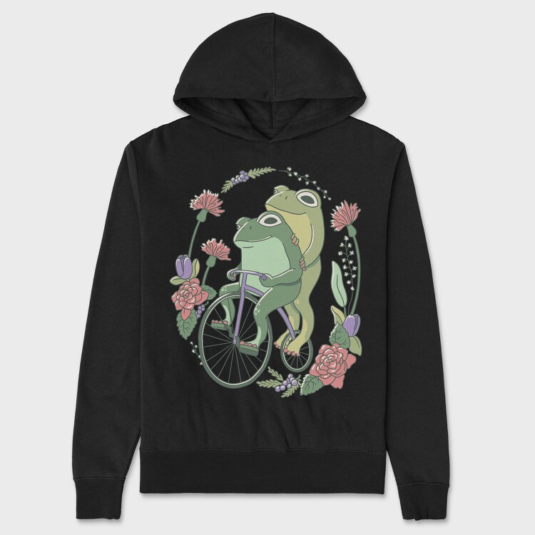 Cottagecore Frogs, Hanorac Oversize Barbati (Unisex)