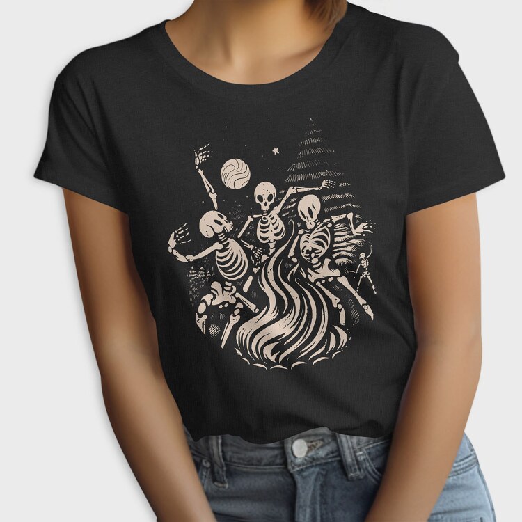 Skeletons Dancing Fire, Tricou Femei