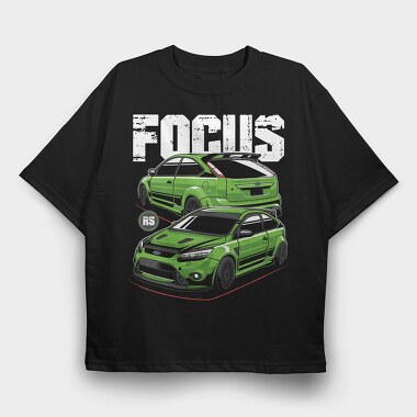 Green Focus Rs Fast Car, Tricou Oversize Barbati (Unisex)