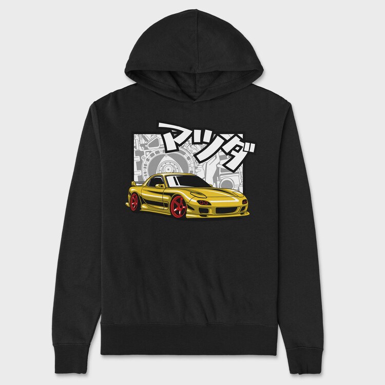 Mazda Rx7 Jdm Gold Fast Metallic, Hanorac Oversize Barbati (Unisex)