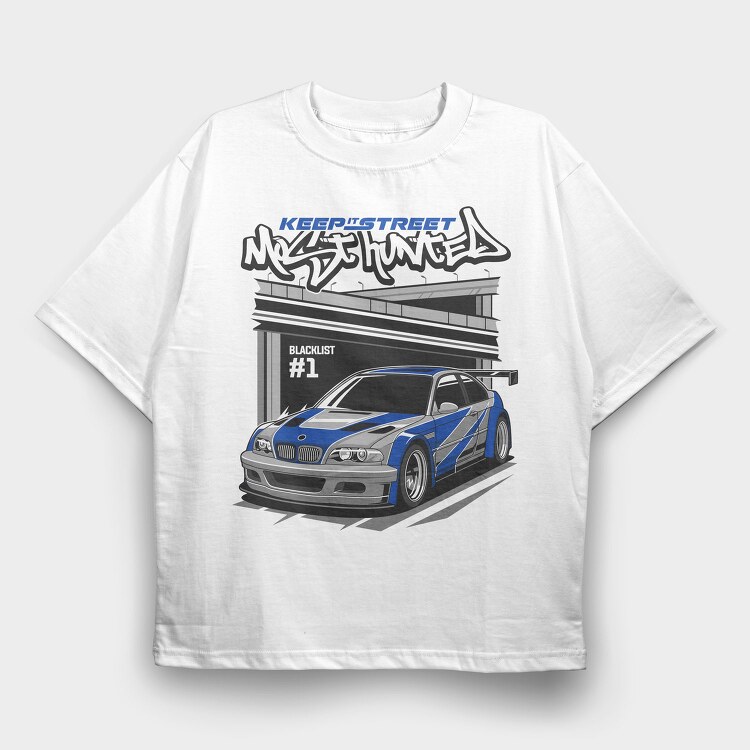 Mustang Blacklist 1 Garage, Tricou Oversize Barbati (Unisex)