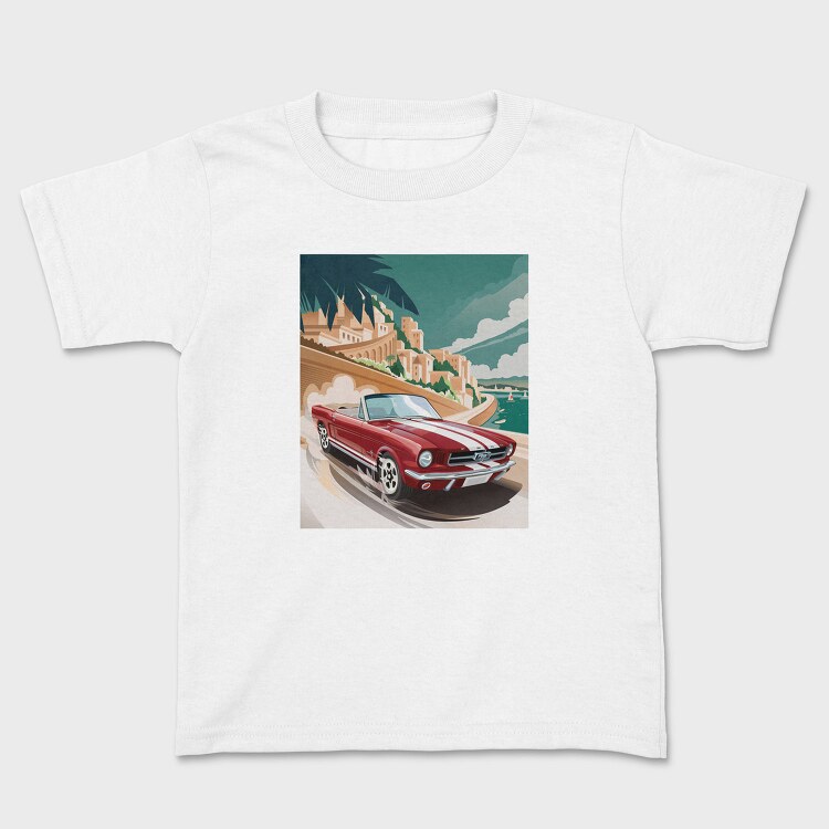 Mustang Coast Cruise Red, Tricou Copii