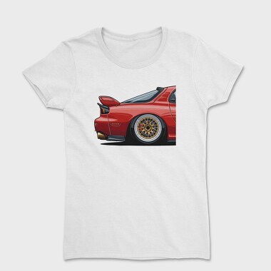 Red Car Modern Stance Fast Mod, Tricou Femei