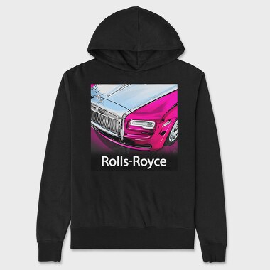 Rolls Royce Pink Fantasy, Hanorac Oversize Barbati (Unisex)