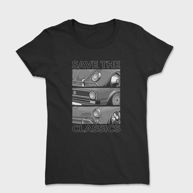 Save The Classics 1960S Car Artwork, Tricou Femei