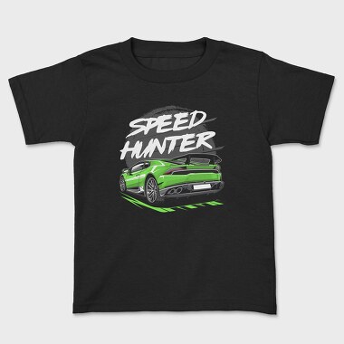 Speed Hunter Car Green Fast, Tricou Copii