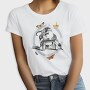 Vintage Cats Butterflies, Tricou Femei