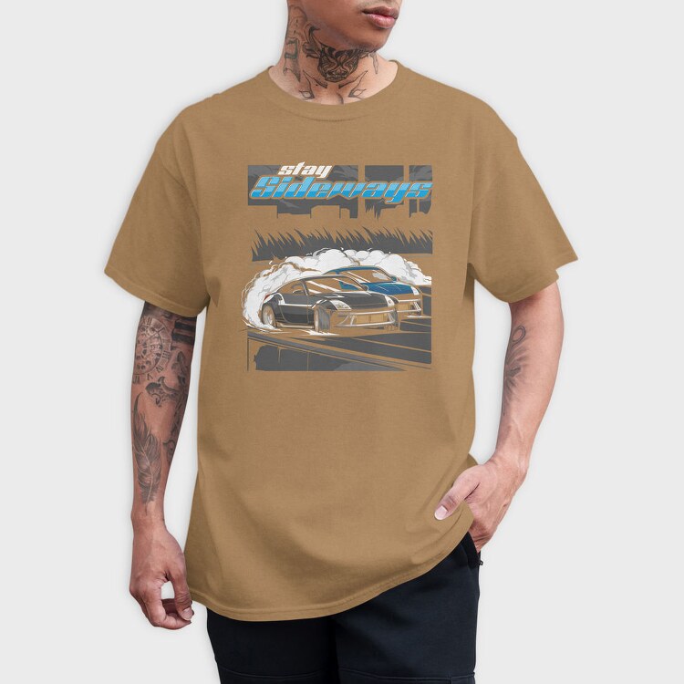 Sideways Drift Car Smoke, Tricou Barbati (Unisex)