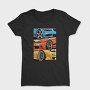 Sports Cars Stance Red Blue Orange, Tricou Femei