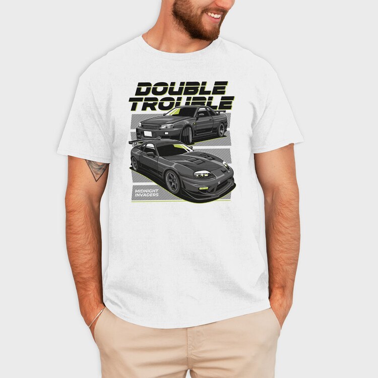 Double Trouble Nissan 240Sx Stance Fast, Tricou Barbati (Unisex)