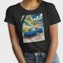 Coastal Speed Car Palm Ocean, Tricou Femei