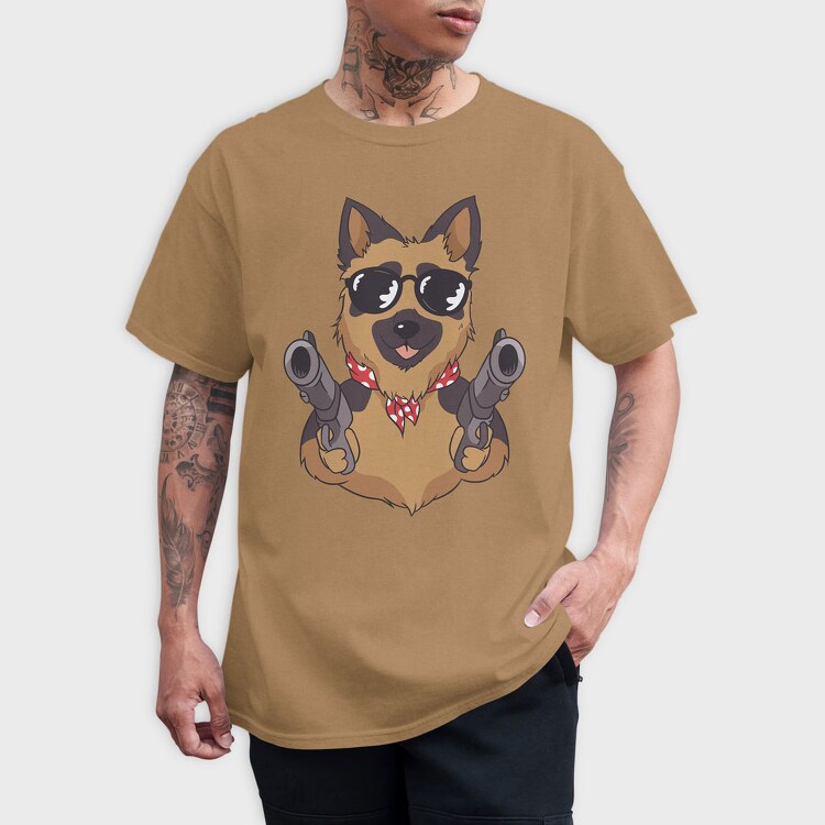 German Shepherd Guns, Tricou Barbati (Unisex)