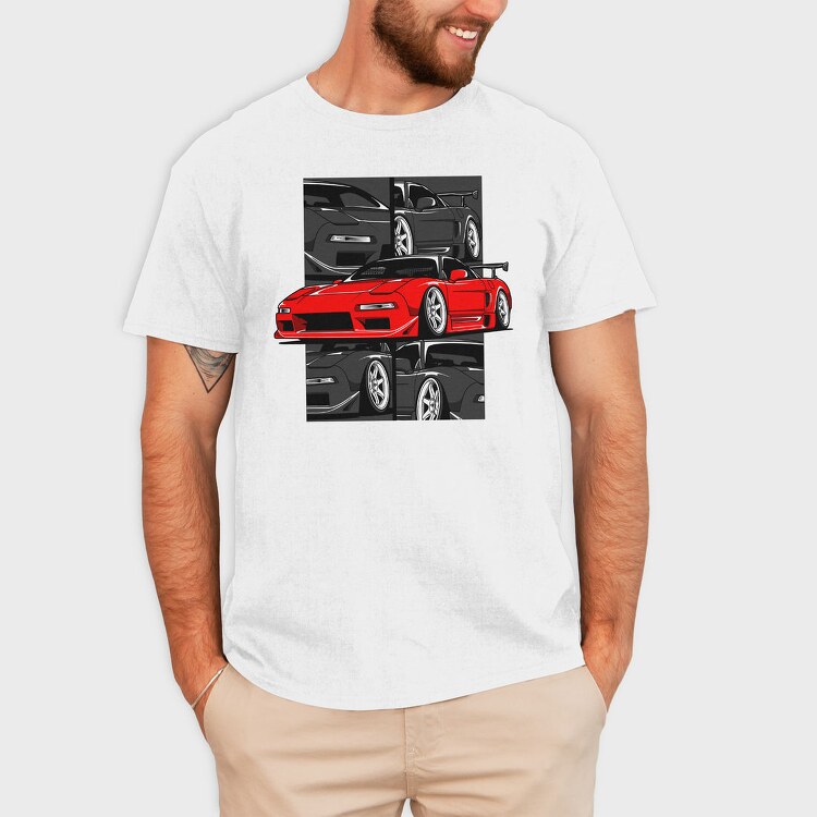 Red Nissan 240Sx Stance, Tricou Barbati (Unisex)