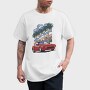Hollywood Red Car Palm Tree Modern, Tricou Barbati (Unisex)