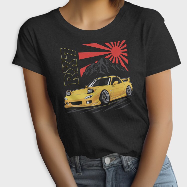 Yellow Nissan Rx7 Fast Metallic, Tricou Femei