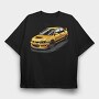 Speed Car Gold Fast Metallic, Tricou Oversize Barbati (Unisex)