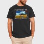 Yellow Porsche Turbo S Night Sky, Tricou Barbati (Unisex)