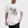 Skull Drinking Beer, Tricou Barbati (Unisex)