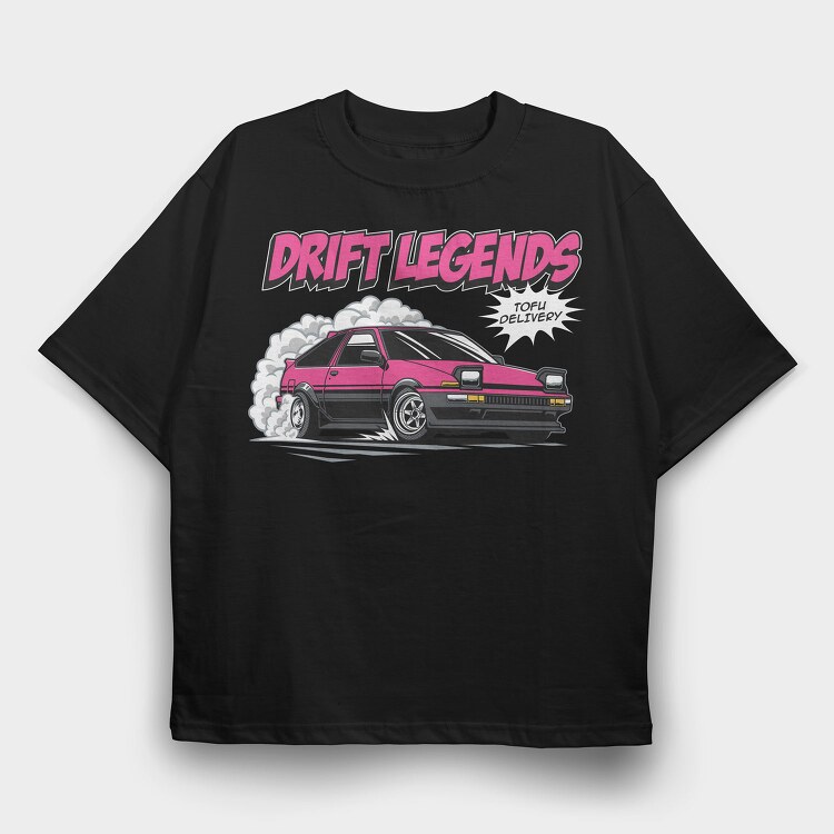 Drift Legends Tofu Delivery, Tricou Oversize Barbati (Unisex)