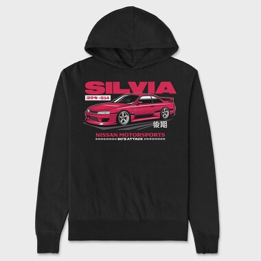 S14 Silvia Red, Hanorac Oversize Barbati (Unisex)