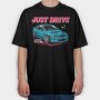 Just Drive Legend, Tricou Oversize Barbati (Unisex)