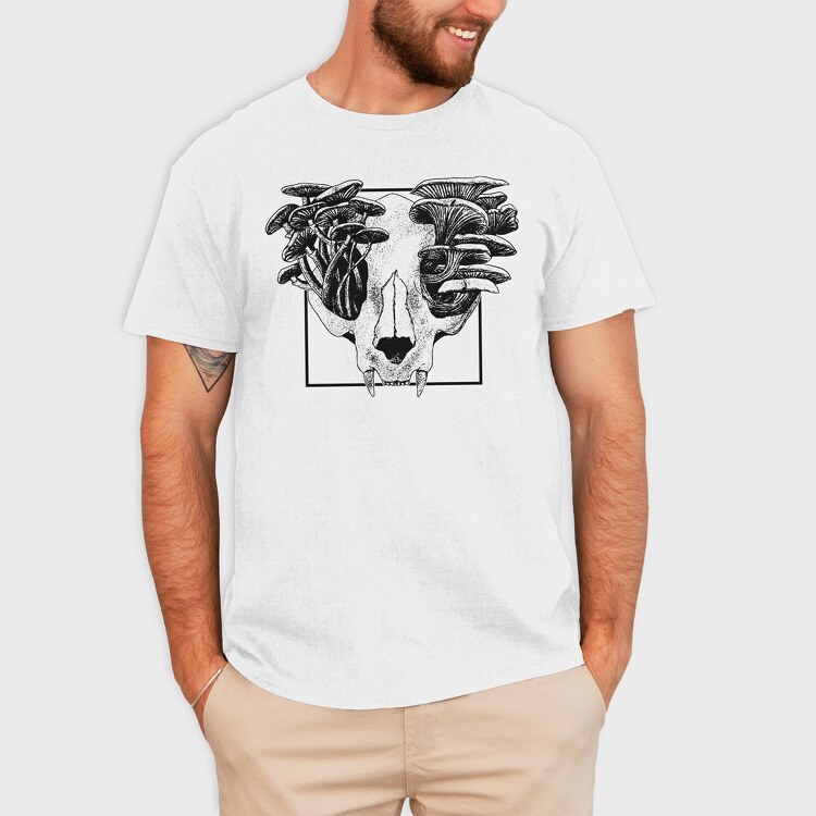 Skull Fungi, Tricou Barbati (Unisex)