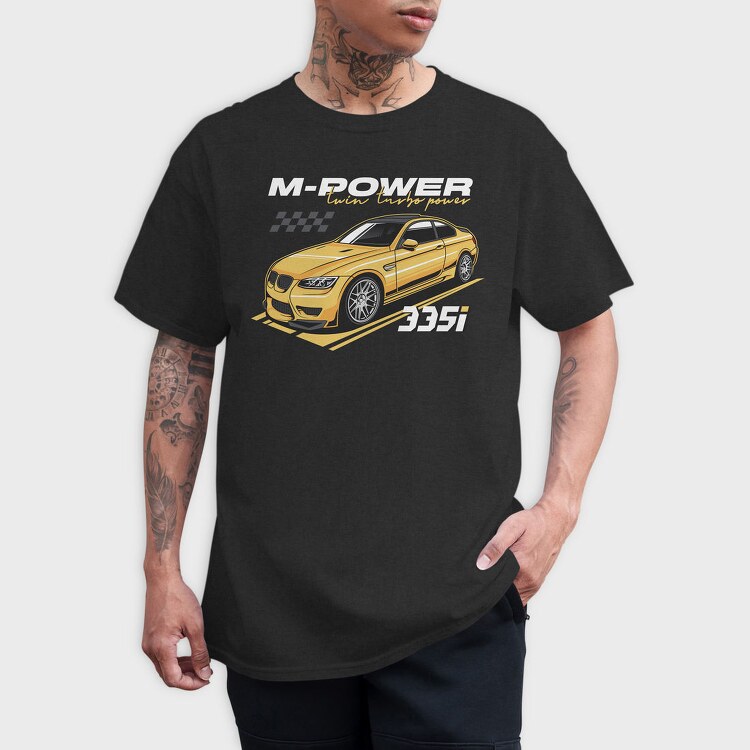 Twin Turbo Power, Tricou Barbati (Unisex)