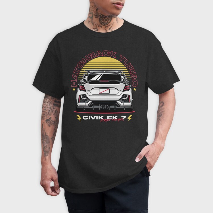 Hatchback Turbo Street Fighter, Tricou Barbati (Unisex)