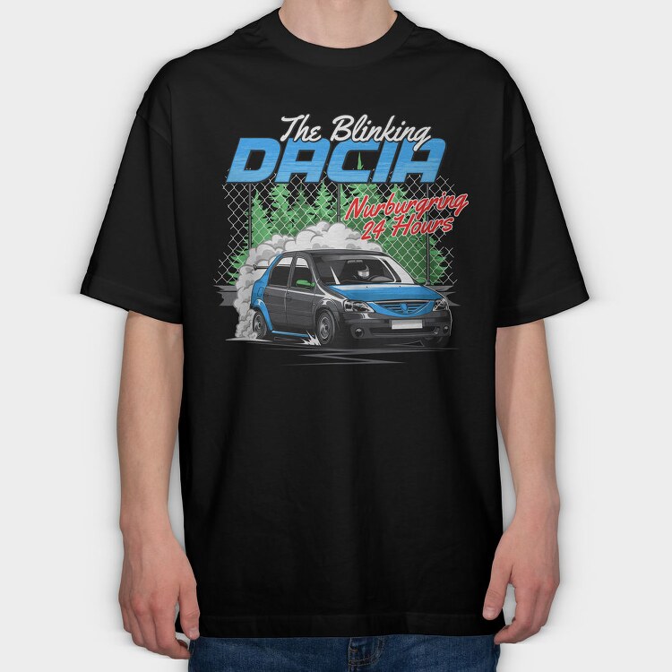 Dacia Nurburgring Drift, Tricou Oversize Barbati (Unisex)