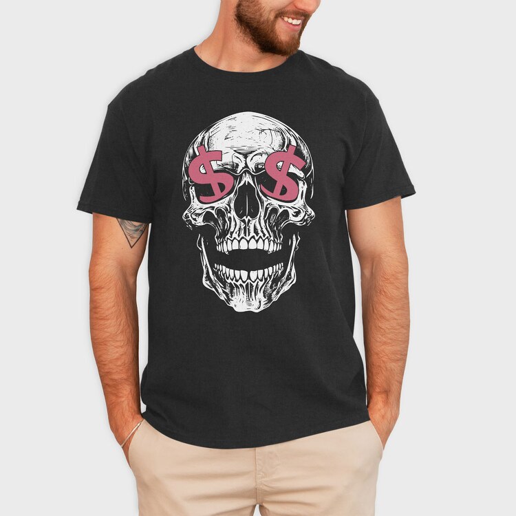 Skull Money, Tricou Barbati (Unisex)