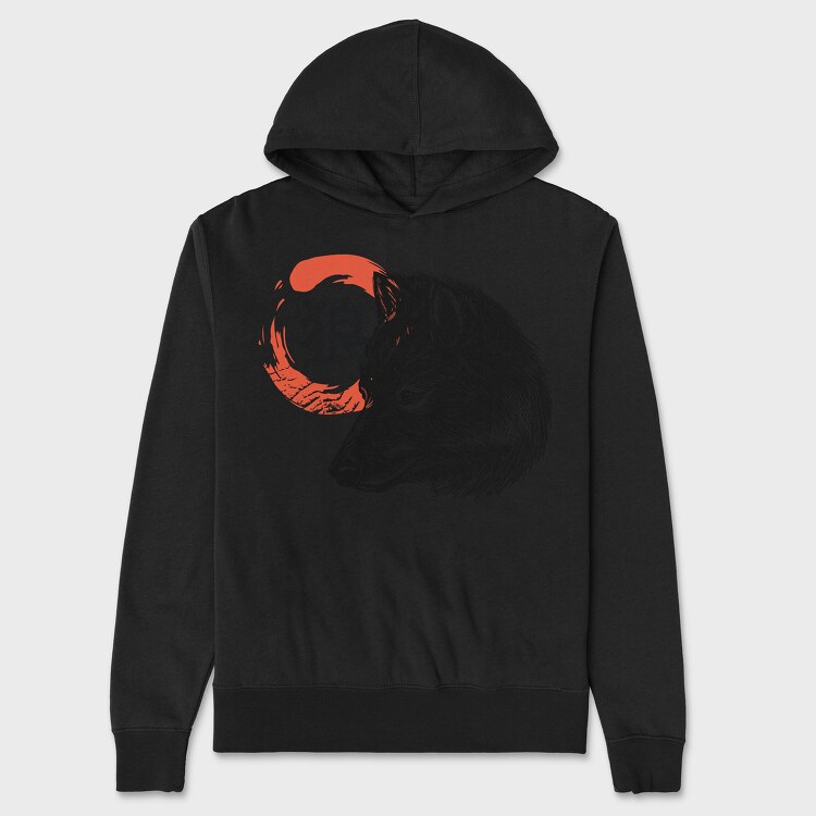 Black Wolf, Hanorac Oversize Barbati (Unisex)