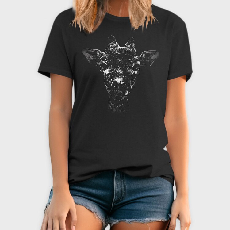 Giraffe Portrait, Tricou Barbati (Unisex)