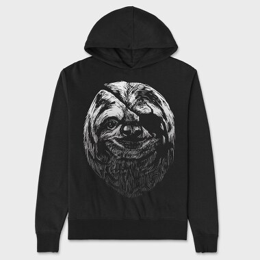 Blindfold Sloth Portrait, Hanorac Oversize Barbati (Unisex)