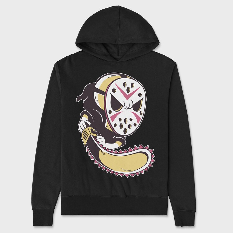 Grim Reaper Hockey Mask, Hanorac Oversize Barbati (Unisex)