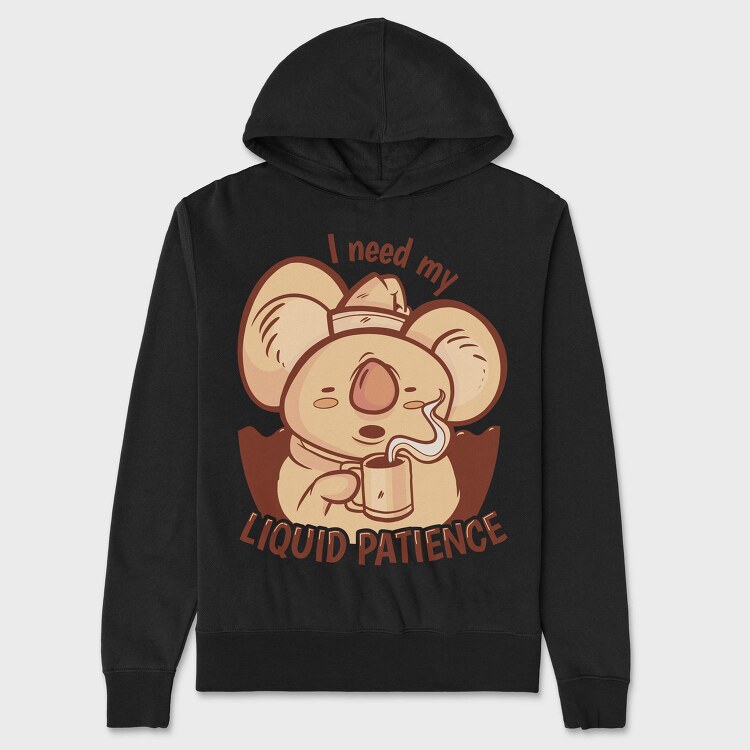 Awesome Liquid Patience Koala, Hanorac Oversize Barbati (Unisex)