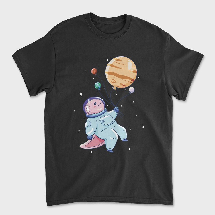Axolotl Astronaut In Space, Tricou Barbati (Unisex)